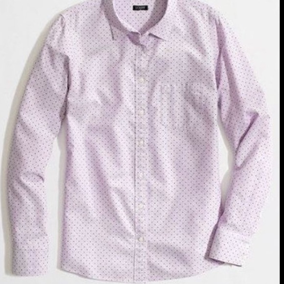 🔥J Crew 🔥Oxford Button Down Polka Dot Shirt - Picture 5 of 5